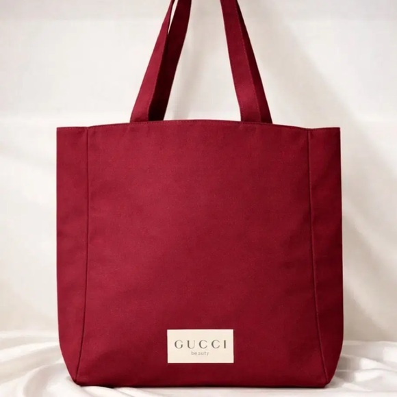 Gucci Beauty Burgundy Tote Bag - Picture 1 of 5